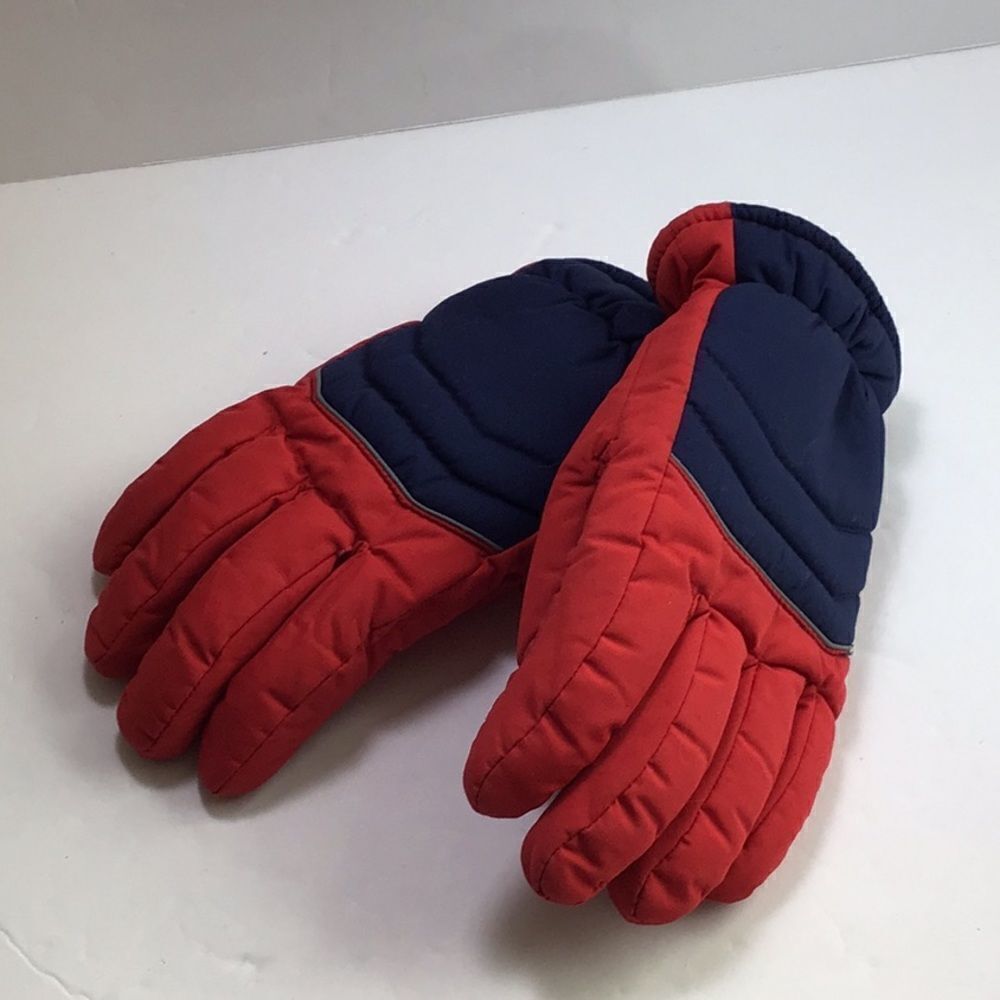 Youth Vintage 1990’s Ski Snow Gloves Red Blue Skiing Snow Athletic Size M Unisex